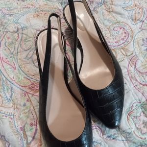 Bandolino leather sling back wedge